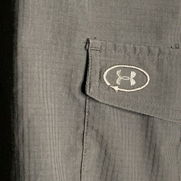 Under Armour Black Golf Shorts Men 34 Multi Snap Pockets Polyester - Picture 4 of 14